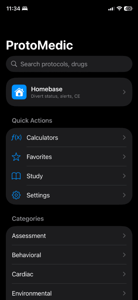 ProtoMedic dashboard